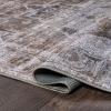 JONATHAN Y Machine Washable Navy/Cream Indoor Area Rug 5X8 ft, Alanya Ornate Medallion for Living Room, Bedroom, Kitchen, Office, Easy-Cleaning, High Traffic, Pet-Friendly, Non-Shedding (WSH100A-5)(Alanya-brown/Light Gray)