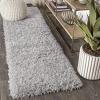 JONATHAN Y Aydin Solid Plush Shag Gray Runner Rug, 2×8, Contemporary, Glam, Easy-Cleaning for Living Room, Bedroom, Kitchen, Pet Friendly, Non-Shedding (ALA102A-28)(Grey)
