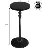 JONATHAN Y END4000B Lulu 19.5″ Art Deco Classic Pedestal Round Metal Drink Table and Decorative End Table for Living Room, Bedroom, Office, Bathroom, Black(Black)