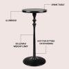 JONATHAN Y END4000B Lulu 19.5″ Art Deco Classic Pedestal Round Metal Drink Table and Decorative End Table for Living Room, Bedroom, Office, Bathroom, Black(Black)