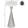 JONATHAN Y END4003A Ziggy 22″ Contemporary Designer Metal Drink Table and Decorative End Table with White Marble Round Top and Cone Pedestal Base for Living Room, Bedroom, Office, Antique Nickel(Antique Nickel)