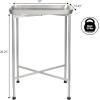 JONATHAN Y END4006E Sterling 26.25″ Industrial Classic Metal Foldable Rectangular End Table and Side Table with Mirrored Removable Tray Top for Living Room, Bedroom, Office, Bathroom, Silver(Silver)