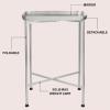JONATHAN Y END4006E Sterling 26.25″ Industrial Classic Metal Foldable Rectangular End Table and Side Table with Mirrored Removable Tray Top for Living Room, Bedroom, Office, Bathroom, Silver(Silver)