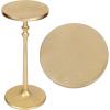 JONATHAN Y END4000B Lulu 19.5″ Art Deco Classic Pedestal Round Metal Drink Table and Decorative End Table for Living Room, Bedroom, Office, Bathroom, Black(Gold)