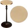 JONATHAN Y END4000B Lulu 19.5″ Art Deco Classic Pedestal Round Metal Drink Table and Decorative End Table for Living Room, Bedroom, Office, Bathroom, Black(Oil Rubbed Bronze/Gold)