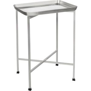 JONATHAN Y END4006E Sterling 26.25″ Industrial Classic Metal Foldable Rectangular End Table and Side Table with Mirrored Removable Tray Top for Living Room, Bedroom, Office, Bathroom, Silver(Silver)