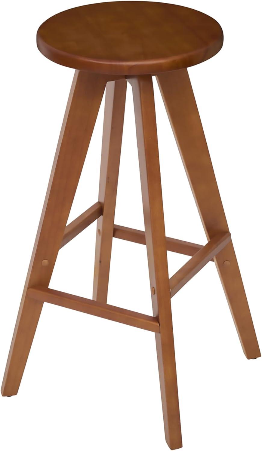 image:imageJONATHAN Y CSL2001A Ceren 255 MidCentury Industrial Round Solid Wood Backless Counter Stool for Home Kitchen Dining Room Workspaces Cafes and Resturants NaturalWalnut Brown