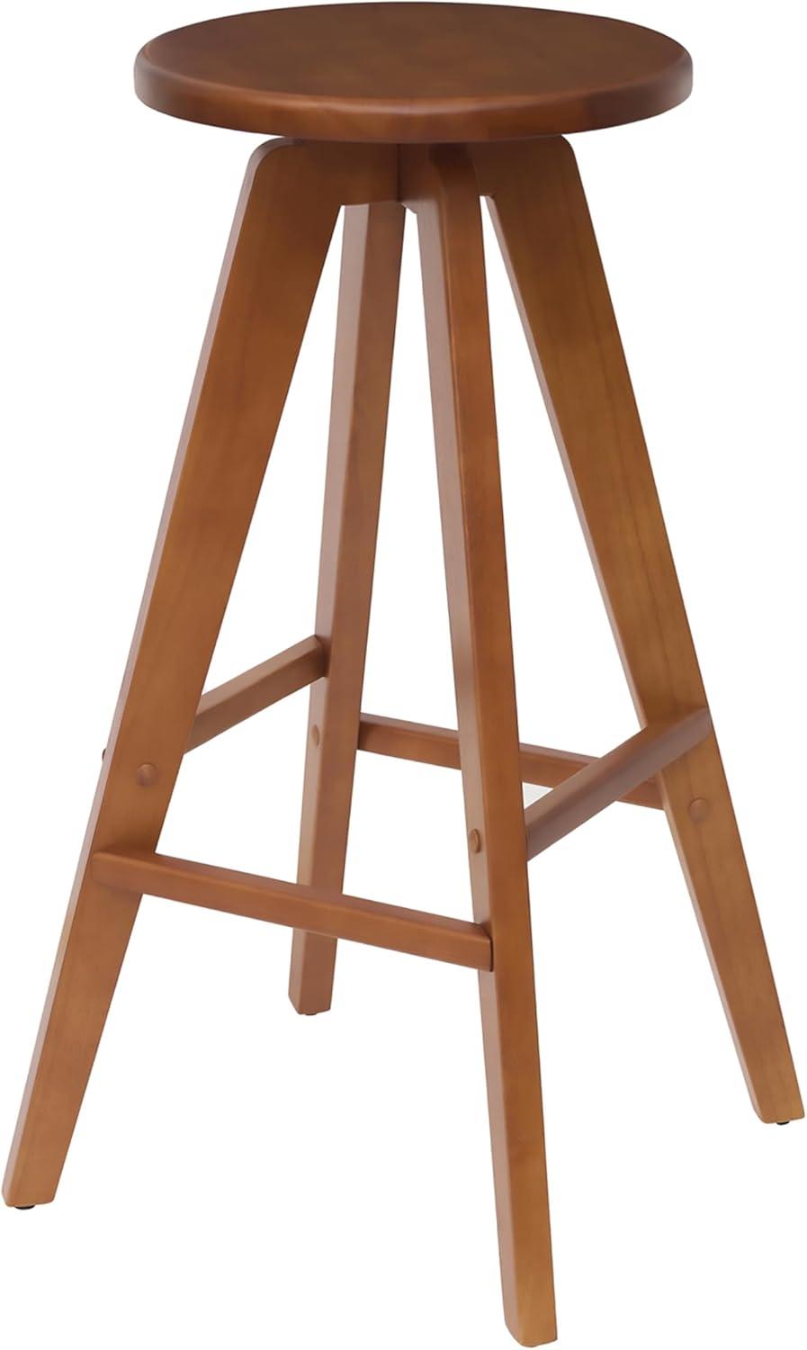 image:imageJONATHAN Y CSL2001A Ceren 255 MidCentury Industrial Round Solid Wood Backless Counter Stool for Home Kitchen Dining Room Workspaces Cafes and Resturants NaturalWalnut Brown