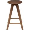 JONATHAN Y CSL2001A Ceren 25.5″ MidCentury Industrial Round Solid Wood Backless Counter Stool for Home, Kitchen, Dining Room, Workspaces, Cafes and Resturants, Natural(Walnut Brown)