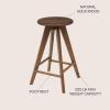 JONATHAN Y CSL2001A Ceren 25.5″ MidCentury Industrial Round Solid Wood Backless Counter Stool for Home, Kitchen, Dining Room, Workspaces, Cafes and Resturants, Natural(Walnut Brown)