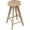 JONATHAN Y CSL2001A Ceren 25.5″ MidCentury Industrial Round Solid Wood Backless Counter Stool for Home, Kitchen, Dining Room, Workspaces, Cafes and Resturants, Natural(Natural)