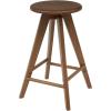 JONATHAN Y CSL2001A Ceren 25.5″ MidCentury Industrial Round Solid Wood Backless Counter Stool for Home, Kitchen, Dining Room, Workspaces, Cafes and Resturants, Natural(Walnut Brown)