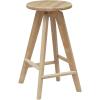 JONATHAN Y CSL2001A Ceren 25.5″ MidCentury Industrial Round Solid Wood Backless Counter Stool for Home, Kitchen, Dining Room, Workspaces, Cafes and Resturants, Natural(Natural)