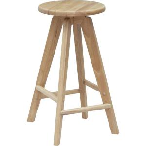 JONATHAN Y CSL2001A Ceren 25.5″ MidCentury Industrial Round Solid Wood Backless Counter Stool for Home, Kitchen, Dining Room, Workspaces, Cafes and Resturants, Natural(Natural)