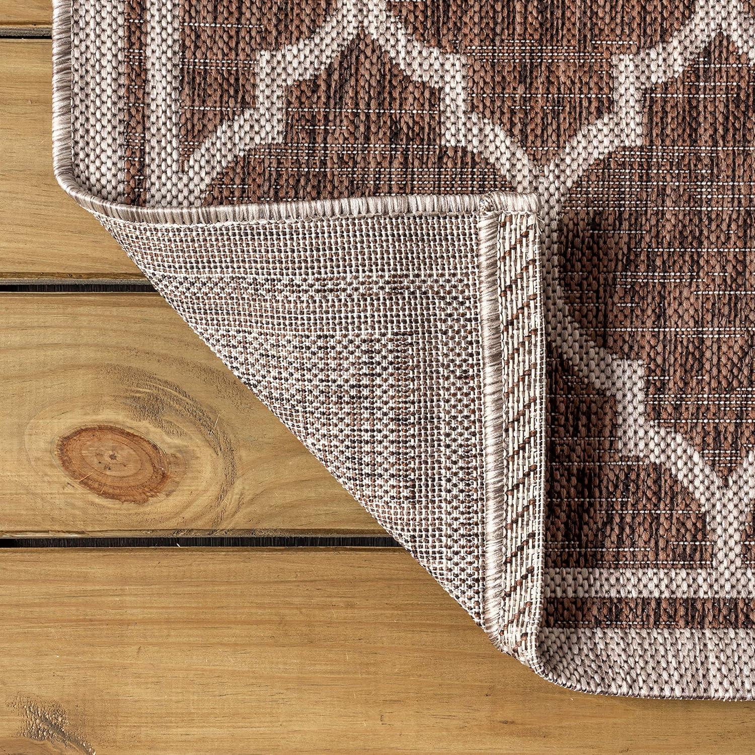 image:imageJONATHAN Y Moroccan Trellis Indoor Outdoor Area Rug 3X5 EspressoTaupe Trebol Textured Weave for Backyard Patio Porch EasyCleaning High Traffic PetFriendly NonShedding SMB109B3EspressoTaupe