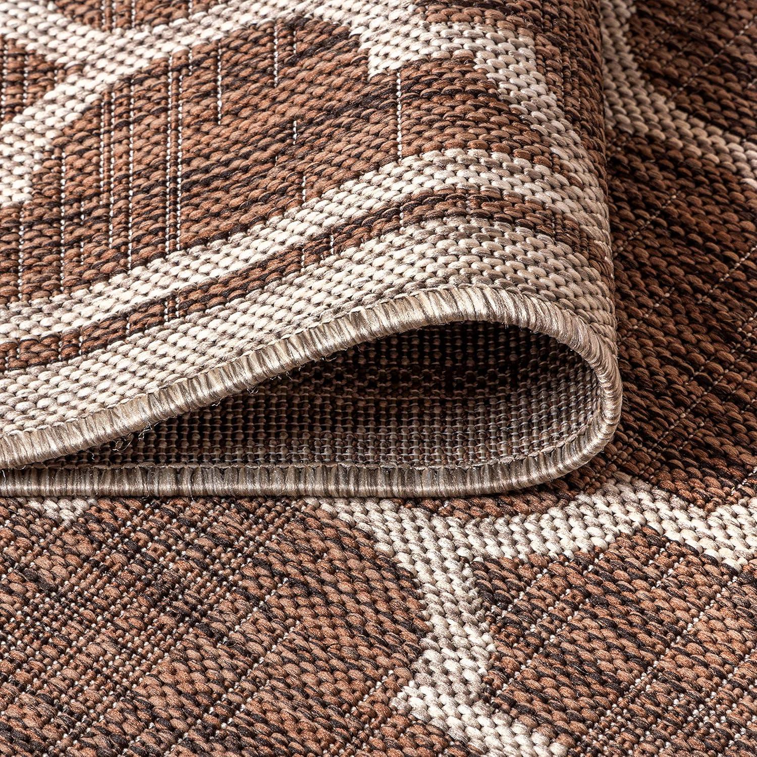 image:imageJONATHAN Y Moroccan Trellis Indoor Outdoor Area Rug 3X5 EspressoTaupe Trebol Textured Weave for Backyard Patio Porch EasyCleaning High Traffic PetFriendly NonShedding SMB109B3EspressoTaupe
