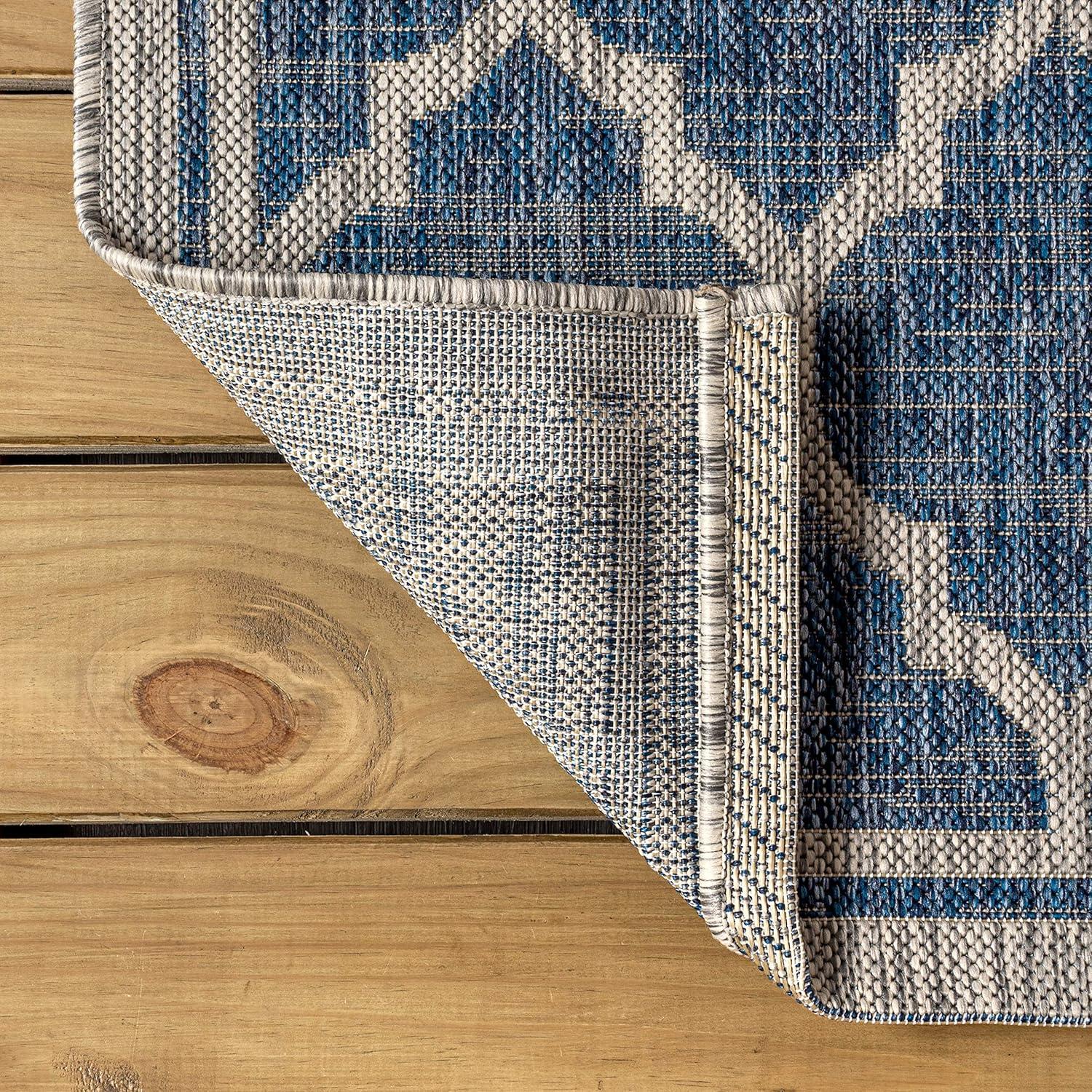 image:imageJONATHAN Y Moroccan Trellis Indoor Outdoor Area Rug 3X5 EspressoTaupe Trebol Textured Weave for Backyard Patio Porch EasyCleaning High Traffic PetFriendly NonShedding SMB109B3NavyGray