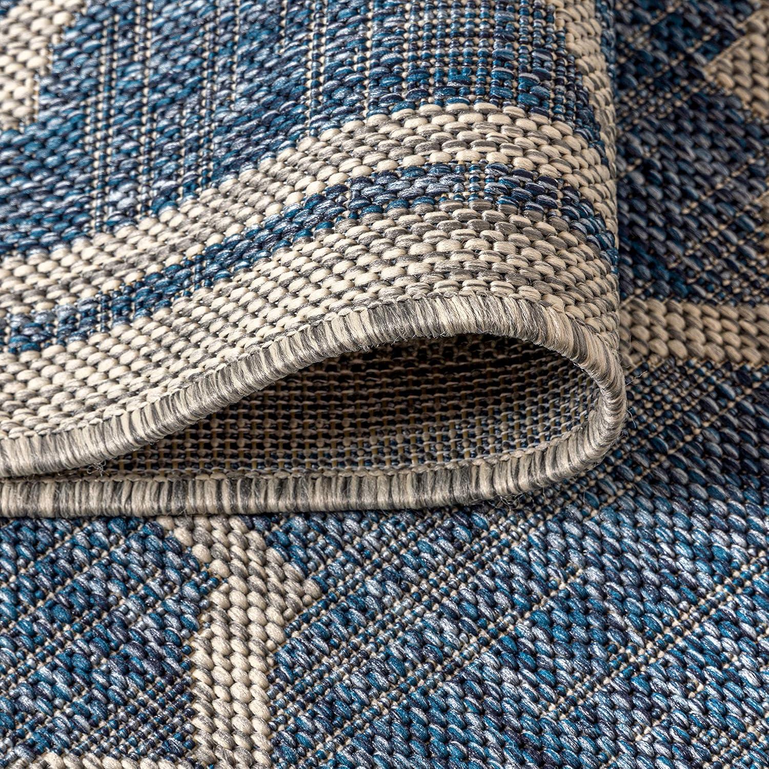 image:imageJONATHAN Y Moroccan Trellis Indoor Outdoor Area Rug 3X5 EspressoTaupe Trebol Textured Weave for Backyard Patio Porch EasyCleaning High Traffic PetFriendly NonShedding SMB109B3NavyGray