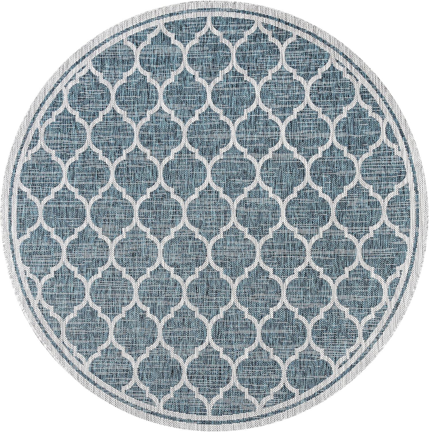 image:imageJONATHAN Y Moroccan Trellis Indoor Outdoor Area Rug 3X5 EspressoTaupe Trebol Textured Weave for Backyard Patio Porch EasyCleaning High Traffic PetFriendly NonShedding SMB109B3TealGray