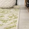 JONATHAN Y Boho Medallion Indoor Outdoor Area Rug 3X5 Teal/Gray, Estrella Textured Weave for Backyard, Patio, Porch, Easy-Cleaning, High Traffic, Pet-Friendly, Non-Shedding (SMB105C-3)(Cream/Green)