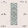 JONATHAN Y Boho Medallion Indoor Outdoor Area Rug 3X5 Teal/Gray, Estrella Textured Weave for Backyard, Patio, Porch, Easy-Cleaning, High Traffic, Pet-Friendly, Non-Shedding (SMB105C-3)(Teal/Gray)