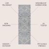 JONATHAN Y Boho Medallion Indoor Outdoor Area Rug 3X5 Teal/Gray, Estrella Textured Weave for Backyard, Patio, Porch, Easy-Cleaning, High Traffic, Pet-Friendly, Non-Shedding (SMB105C-3)(Navy/Gray)