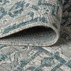 JONATHAN Y Boho Medallion Indoor Outdoor Area Rug 3X5 Teal/Gray, Estrella Textured Weave for Backyard, Patio, Porch, Easy-Cleaning, High Traffic, Pet-Friendly, Non-Shedding (SMB105C-3)(Teal/Gray)