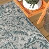 JONATHAN Y Boho Medallion Indoor Outdoor Area Rug 3X5 Teal/Gray, Estrella Textured Weave for Backyard, Patio, Porch, Easy-Cleaning, High Traffic, Pet-Friendly, Non-Shedding (SMB105C-3)(Teal/Gray)