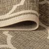 JONATHAN Y Moroccan Trellis Indoor Outdoor Area Rug 3X5 Espresso/Taupe, Trebol Textured Weave for Backyard, Patio, Porch, Easy-Cleaning, High Traffic, Pet-Friendly, Non-Shedding (SMB109B-3)(Brown/Beige)