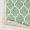 JONATHAN Y Moroccan Trellis Indoor Outdoor Area Rug 3X5 Espresso/Taupe, Trebol Textured Weave for Backyard, Patio, Porch, Easy-Cleaning, High Traffic, Pet-Friendly, Non-Shedding (SMB109B-3)(Cream/Green)