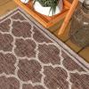 JONATHAN Y Moroccan Trellis Indoor Outdoor Area Rug 3X5 Espresso/Taupe, Trebol Textured Weave for Backyard, Patio, Porch, Easy-Cleaning, High Traffic, Pet-Friendly, Non-Shedding (SMB109B-3)(Espresso/Taupe)