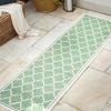JONATHAN Y Moroccan Trellis Indoor Outdoor Area Rug 3X5 Espresso/Taupe, Trebol Textured Weave for Backyard, Patio, Porch, Easy-Cleaning, High Traffic, Pet-Friendly, Non-Shedding (SMB109B-3)(Cream/Green)