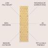 JONATHAN Y Moroccan Trellis Indoor Outdoor Area Rug 3X5 Espresso/Taupe, Trebol Textured Weave for Backyard, Patio, Porch, Easy-Cleaning, High Traffic, Pet-Friendly, Non-Shedding (SMB109B-3)(Yellow/Cream)