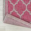 JONATHAN Y Moroccan Trellis Indoor Outdoor Area Rug 3X5 Espresso/Taupe, Trebol Textured Weave for Backyard, Patio, Porch, Easy-Cleaning, High Traffic, Pet-Friendly, Non-Shedding (SMB109B-3)(Fuchsia/Light Gray)