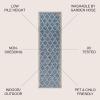 JONATHAN Y Moroccan Trellis Indoor Outdoor Area Rug 3X5 Espresso/Taupe, Trebol Textured Weave for Backyard, Patio, Porch, Easy-Cleaning, High Traffic, Pet-Friendly, Non-Shedding (SMB109B-3)(Navy/Gray)