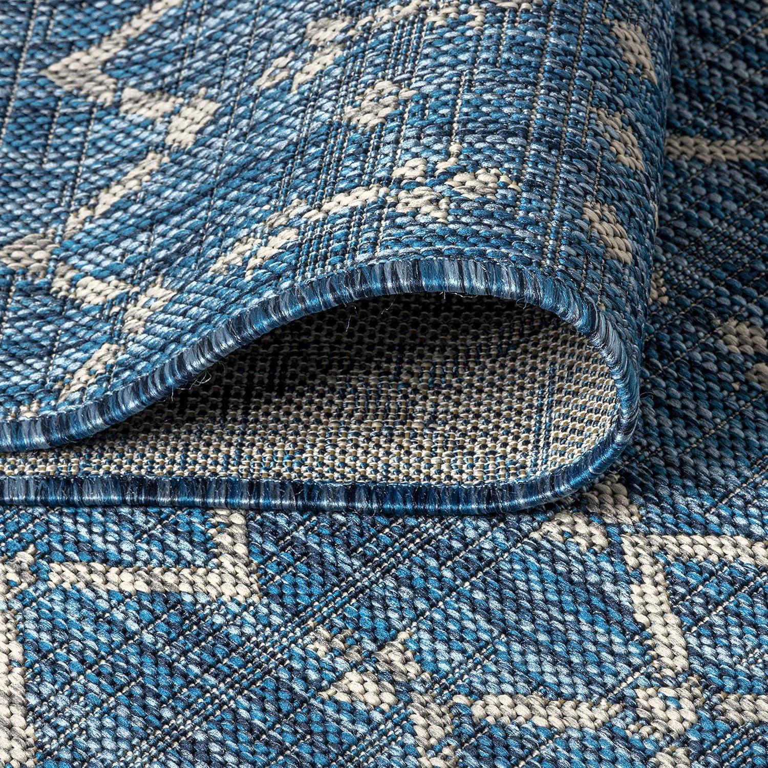 image:imageJONATHAN Y Moroccan Geometric Indoor Outdoor Square Area Rug 5X5 NavyBeige Ourika Textured Weave for Backyard Patio Porch EasyCleaning High Traffic PetFriendly NonShedding SMB108K5SQNavyLight Gray