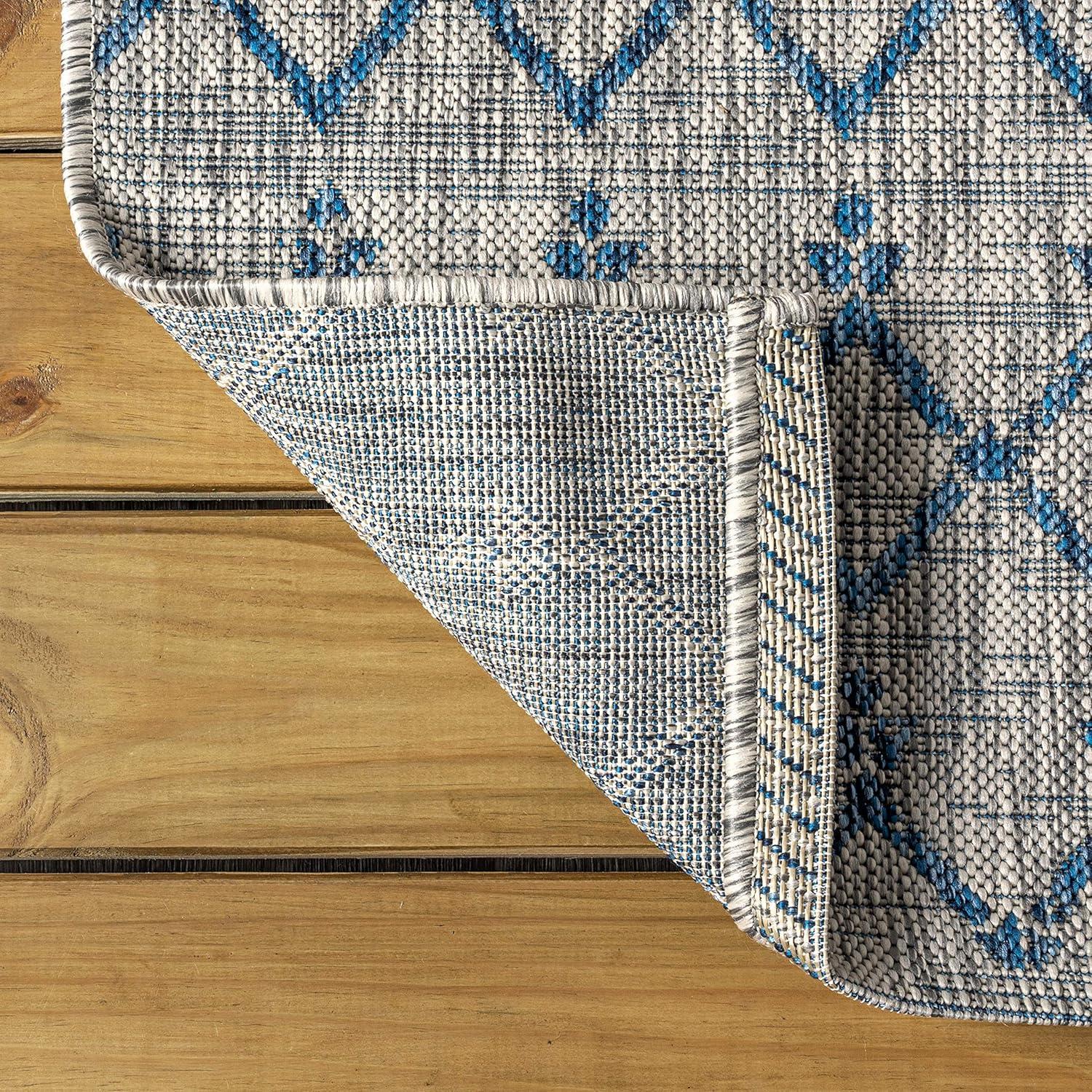 image:imageJONATHAN Y Moroccan Geometric Indoor Outdoor Square Area Rug 5X5 NavyBeige Ourika Textured Weave for Backyard Patio Porch EasyCleaning High Traffic PetFriendly NonShedding SMB108K5SQLight GrayNavy