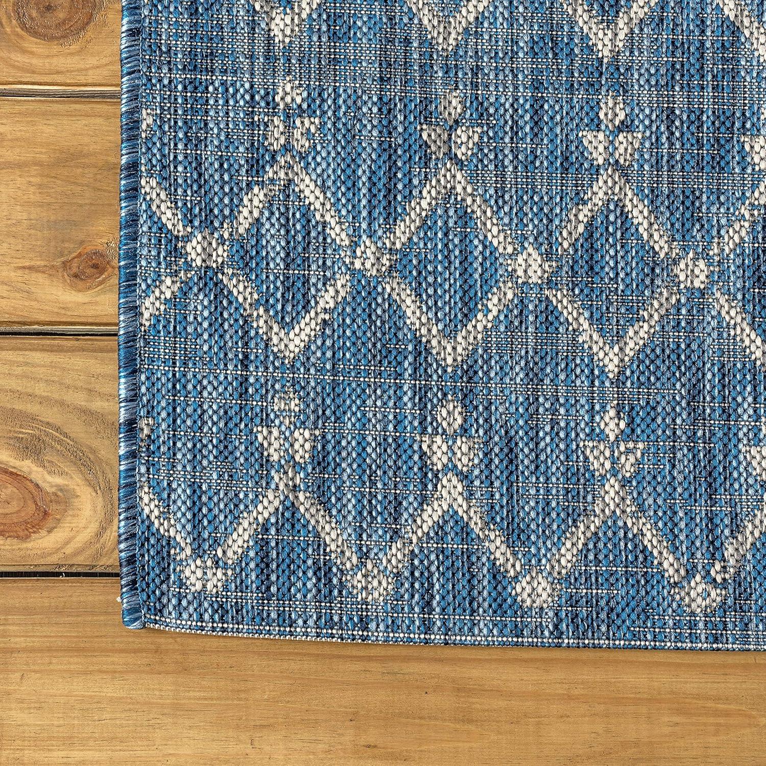 image:imageJONATHAN Y Moroccan Geometric Indoor Outdoor Square Area Rug 5X5 NavyBeige Ourika Textured Weave for Backyard Patio Porch EasyCleaning High Traffic PetFriendly NonShedding SMB108K5SQNavyLight Gray