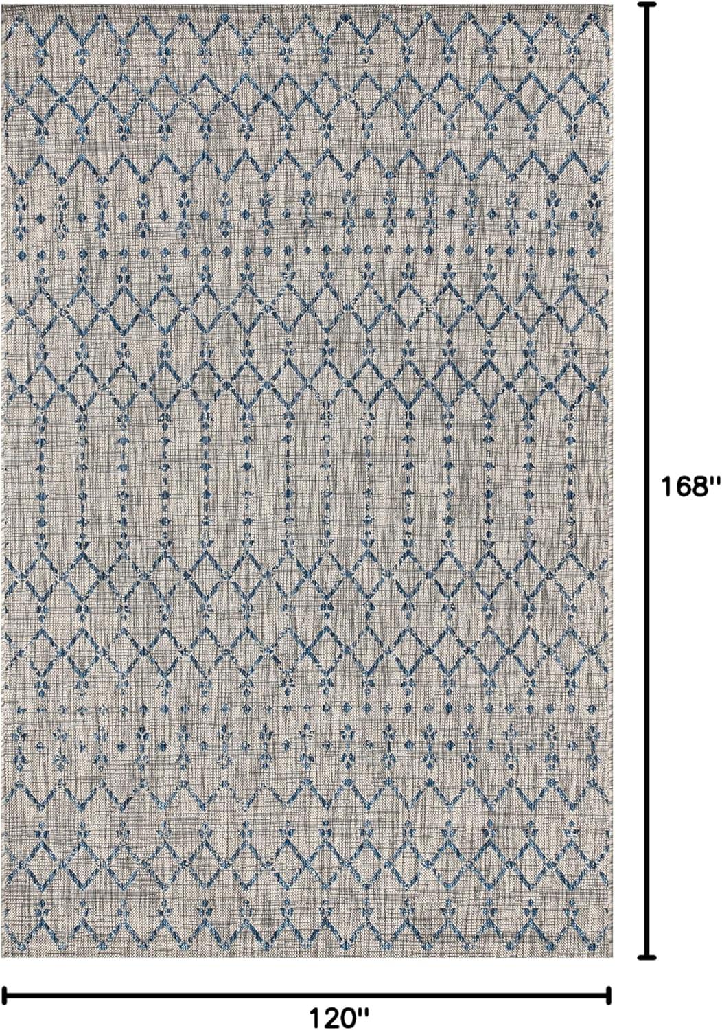 image:imageJONATHAN Y Moroccan Geometric Indoor Outdoor Square Area Rug 5X5 NavyBeige Ourika Textured Weave for Backyard Patio Porch EasyCleaning High Traffic PetFriendly NonShedding SMB108K5SQLight GrayNavy