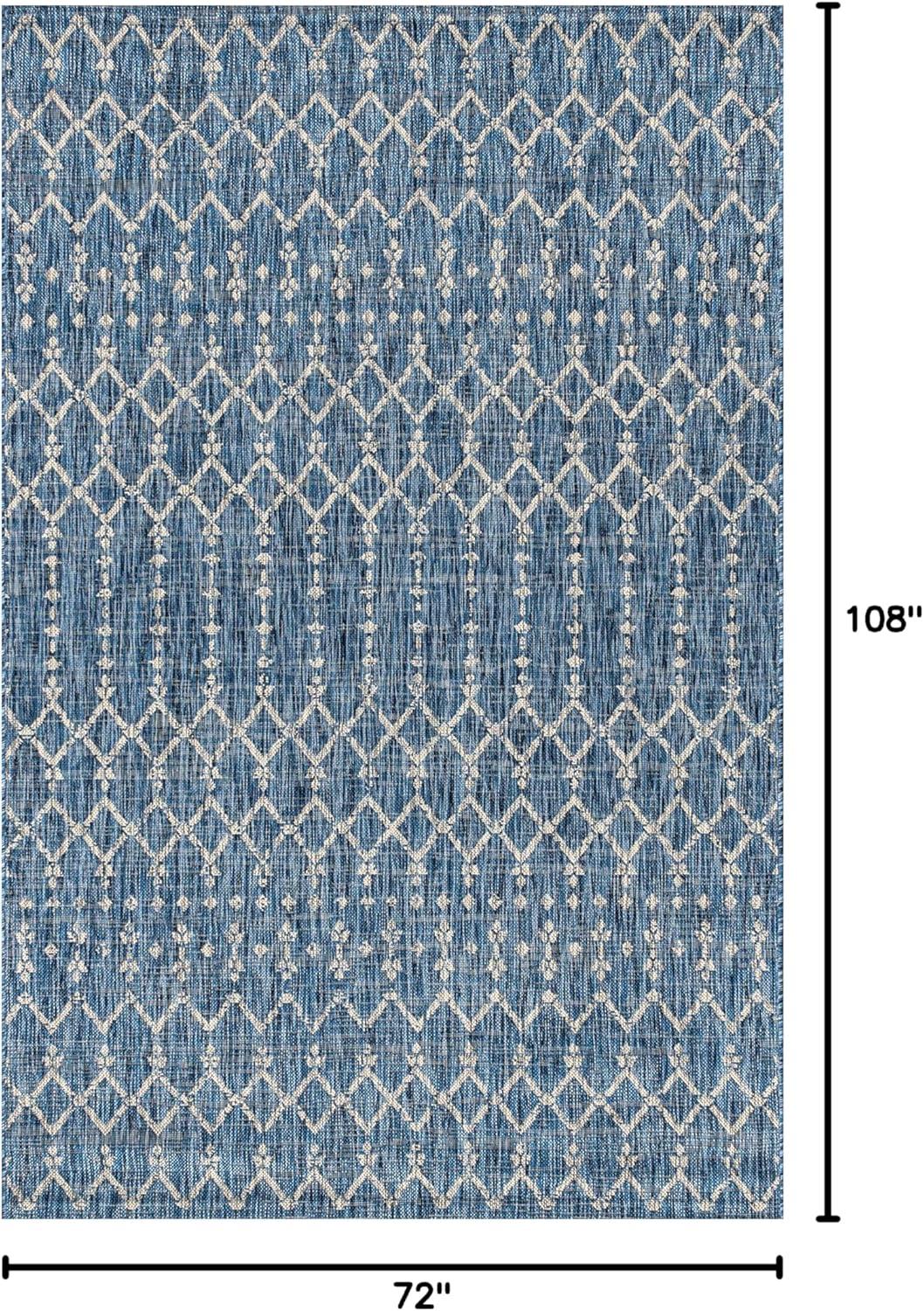 image:imageJONATHAN Y Moroccan Geometric Indoor Outdoor Square Area Rug 5X5 NavyBeige Ourika Textured Weave for Backyard Patio Porch EasyCleaning High Traffic PetFriendly NonShedding SMB108K5SQNavyLight Gray