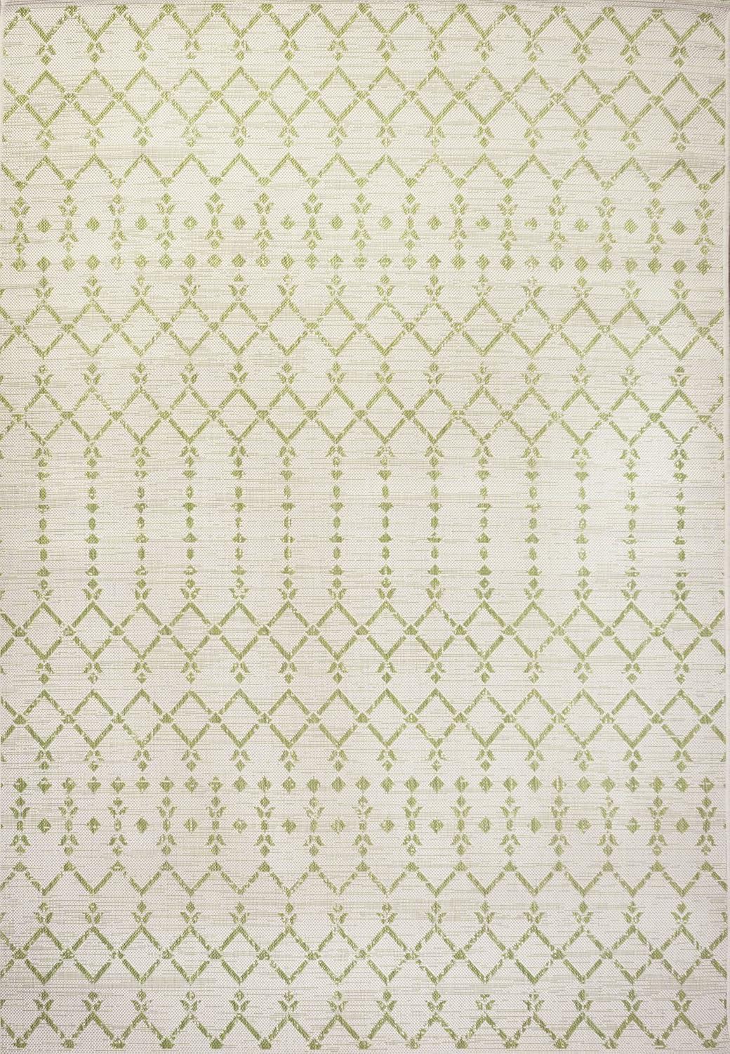 image:imageJONATHAN Y Moroccan Geometric Indoor Outdoor Square Area Rug 5X5 NavyBeige Ourika Textured Weave for Backyard Patio Porch EasyCleaning High Traffic PetFriendly NonShedding SMB108K5SQCreamGreen