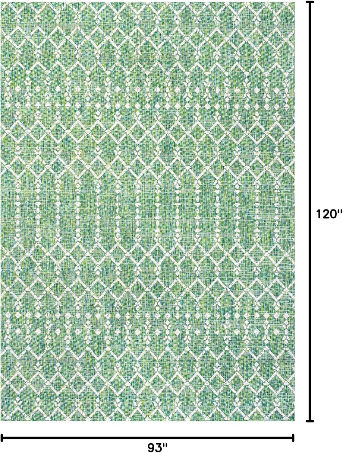 image:imageJONATHAN Y Moroccan Geometric Indoor Outdoor Square Area Rug 5X5 NavyBeige Ourika Textured Weave for Backyard Patio Porch EasyCleaning High Traffic PetFriendly NonShedding SMB108K5SQGreenCream