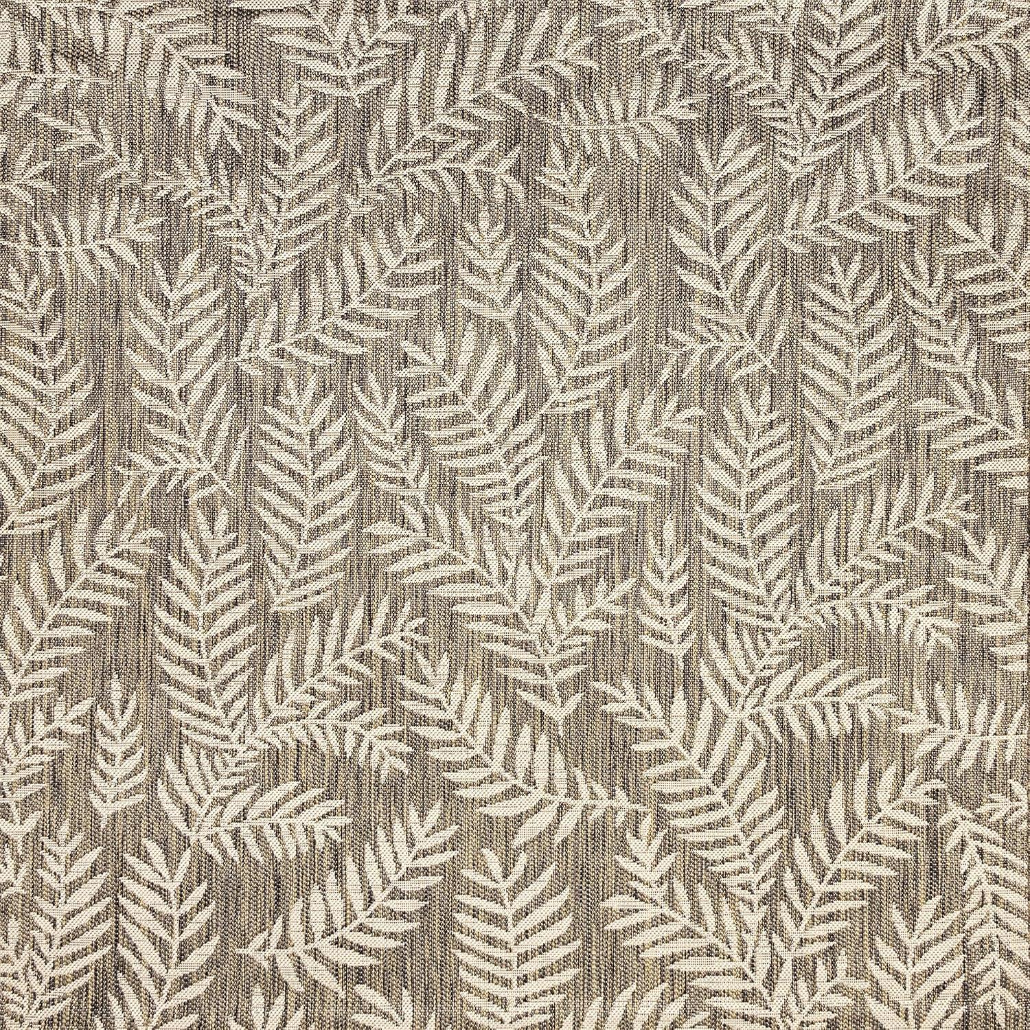 image:imageJONATHAN Y Palm Frond Indoor Outdoor Round Area Rug 5 Ft CreamGreen Nevis for Backyard Patio Porch EasyCleaning High Traffic PetFriendly NonShedding SMB119G5RBrownBeige