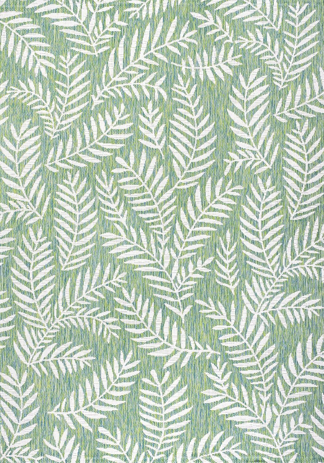 image:imageJONATHAN Y Palm Frond Indoor Outdoor Round Area Rug 5 Ft CreamGreen Nevis for Backyard Patio Porch EasyCleaning High Traffic PetFriendly NonShedding SMB119G5RCreamGreen