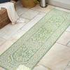 JONATHAN Y Medallion Weave Indoor Outdoor Round Area Rug 5 Ft Yellow/Cream, Sinjuri Textured for Backyard, Patio, Porch, Easy-Cleaning, High Traffic, Pet-Friendly, Non-Shedding (SMB101I-5R)(Cream/Green)