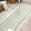 JONATHAN Y Medallion Weave Indoor Outdoor Round Area Rug 5 Ft Yellow/Cream, Sinjuri Textured for Backyard, Patio, Porch, Easy-Cleaning, High Traffic, Pet-Friendly, Non-Shedding (SMB101I-5R)(Green/Cream)