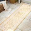 JONATHAN Y Medallion Weave Indoor Outdoor Round Area Rug 5 Ft Yellow/Cream, Sinjuri Textured for Backyard, Patio, Porch, Easy-Cleaning, High Traffic, Pet-Friendly, Non-Shedding (SMB101I-5R)(Yellow/Cream)