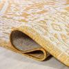 JONATHAN Y Medallion Weave Indoor Outdoor Round Area Rug 5 Ft Yellow/Cream, Sinjuri Textured for Backyard, Patio, Porch, Easy-Cleaning, High Traffic, Pet-Friendly, Non-Shedding (SMB101I-5R)(Yellow/Cream)
