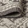 JONATHAN Y Medallion Weave Indoor Outdoor Round Area Rug 5 Ft Yellow/Cream, Sinjuri Textured for Backyard, Patio, Porch, Easy-Cleaning, High Traffic, Pet-Friendly, Non-Shedding (SMB101I-5R)(Gray/Black)