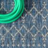 JONATHAN Y Moroccan Geometric Indoor Outdoor Square Area Rug 5X5 Navy/Beige, Ourika Textured Weave for Backyard, Patio, Porch, Easy-Cleaning, High Traffic, Pet-Friendly, Non-Shedding (SMB108K-5SQ)(Navy/Light Gray)